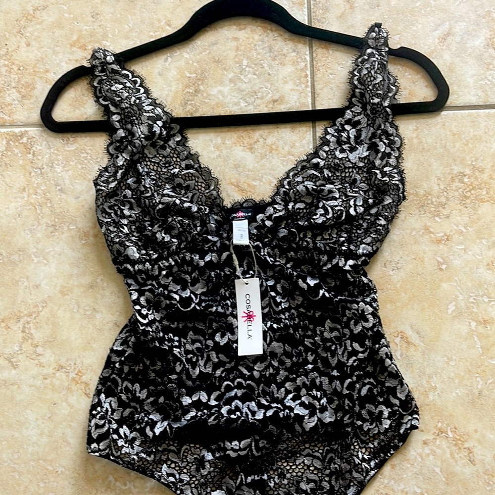 Sexy cosabella plunge body suit. Can be styled with any pants/shorts